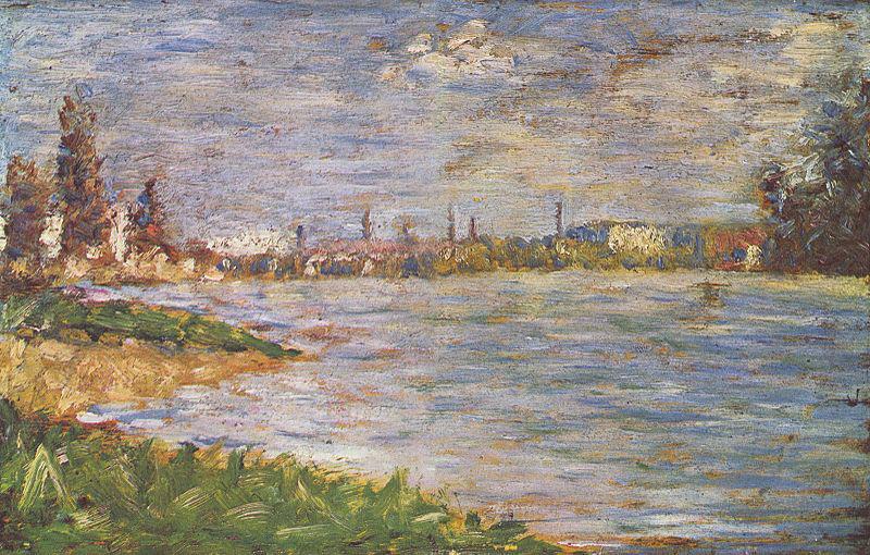 Georges Seurat Die beiden Ufer china oil painting image